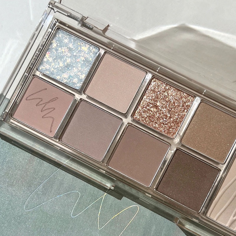 Bảng Phấn Mắt 9 Màu Lì/Nhũ Ngọc Trai Mềm Mịn Lâu Trôi Kháng Nước