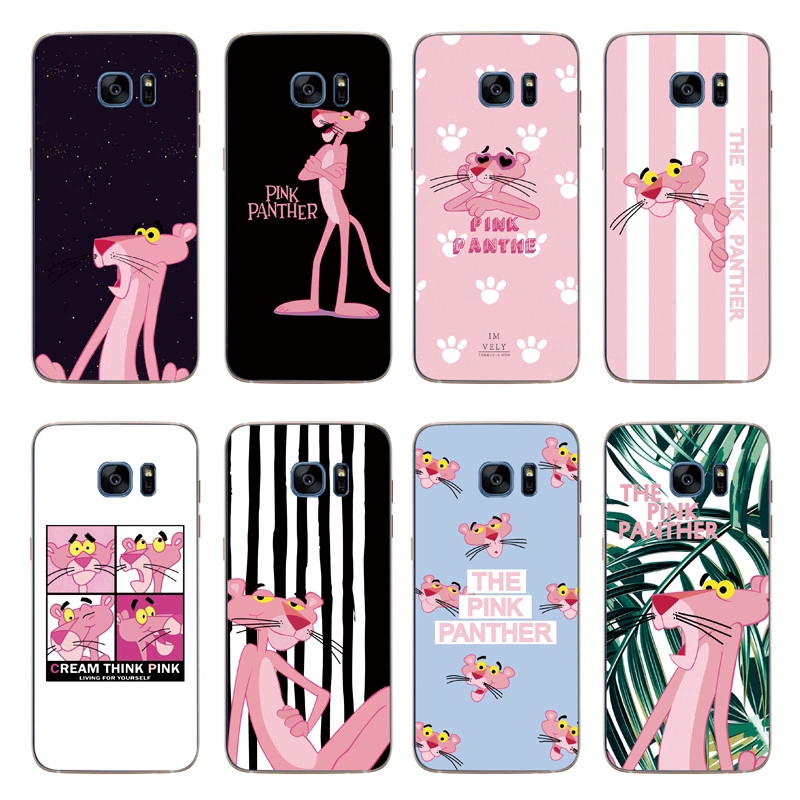 Ốp lưng TPU hình báo hồng Pink Panther cho Samsung Galaxy Note5/Note 4/S6/S7 Edge