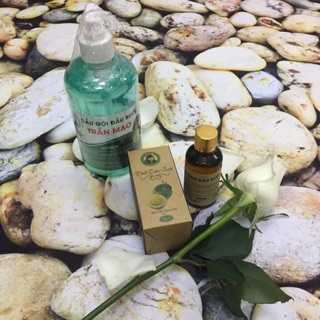 Dầu gội và tinh dầu bưởi oganic Trần Mao
