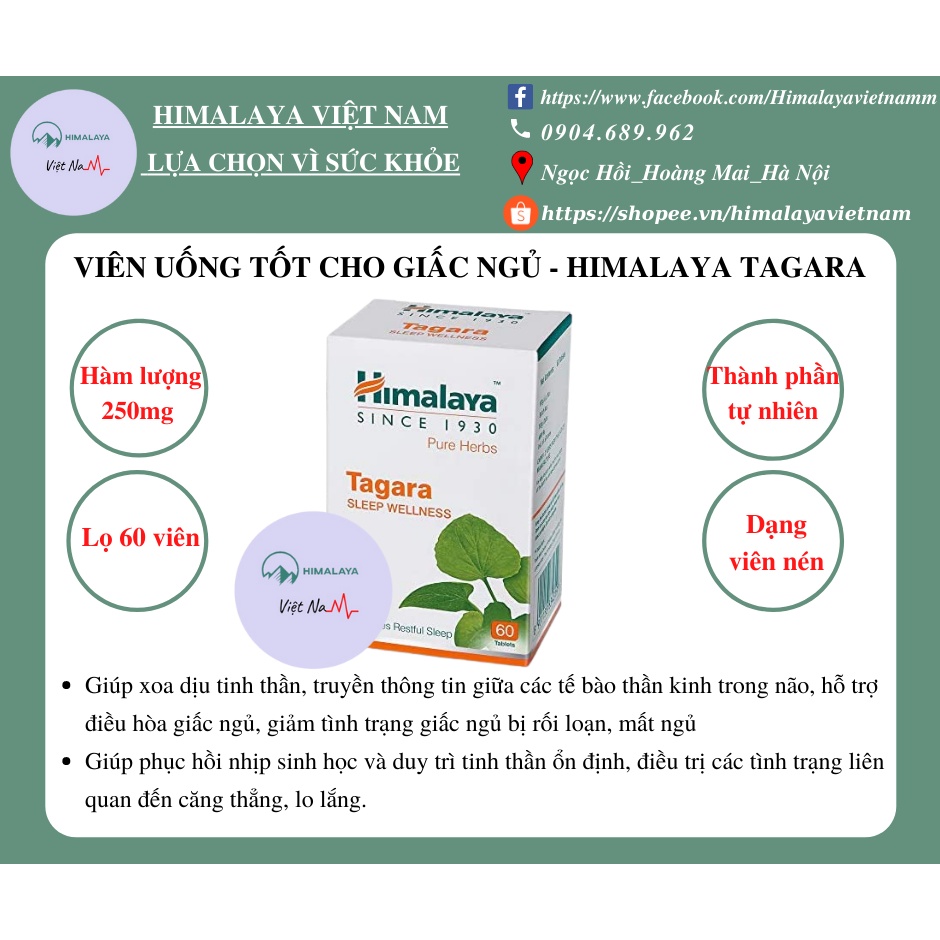 Viên uống giúp ngủ ngon -  Himalaya Tagara
