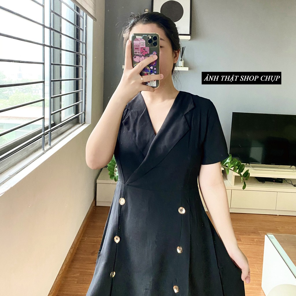 Đầm ⚡️𝐁𝐈𝐆𝐒𝐈𝐙𝐄⚡️ Váy Đen Công Sở Hay Dự Tiệc Đều Xinh | BigBuy360 - bigbuy360.vn