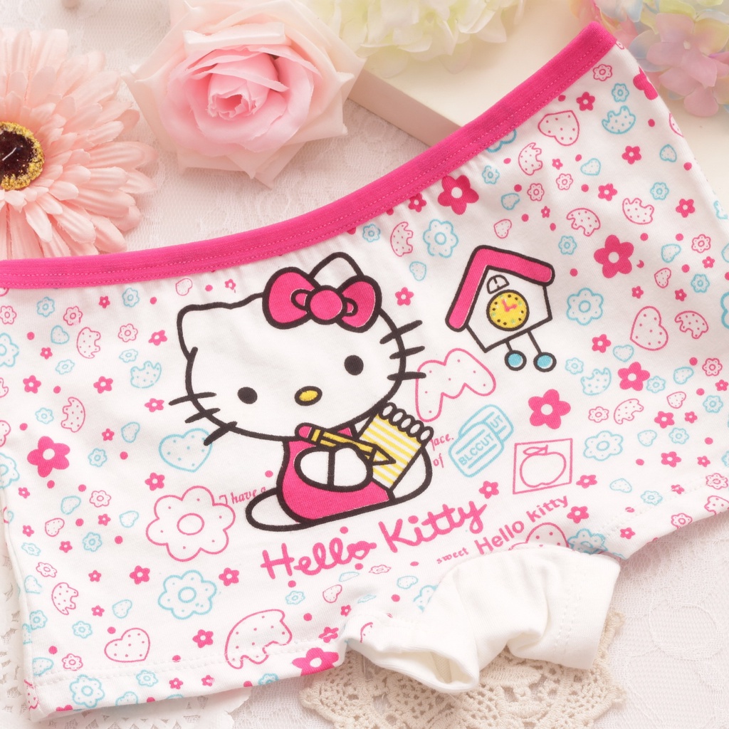 Quần chíp đùi cho bé gái in hoạt hình dễ thương quần lót chất liệu cotton size M