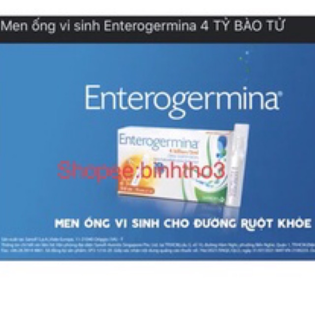 Men vi sinh enterogermina sanofi 2 tỉ, 4 tỉ bào tử cho đường ruột khoẻ (tiêu chảy, rối loại tiêu hoá