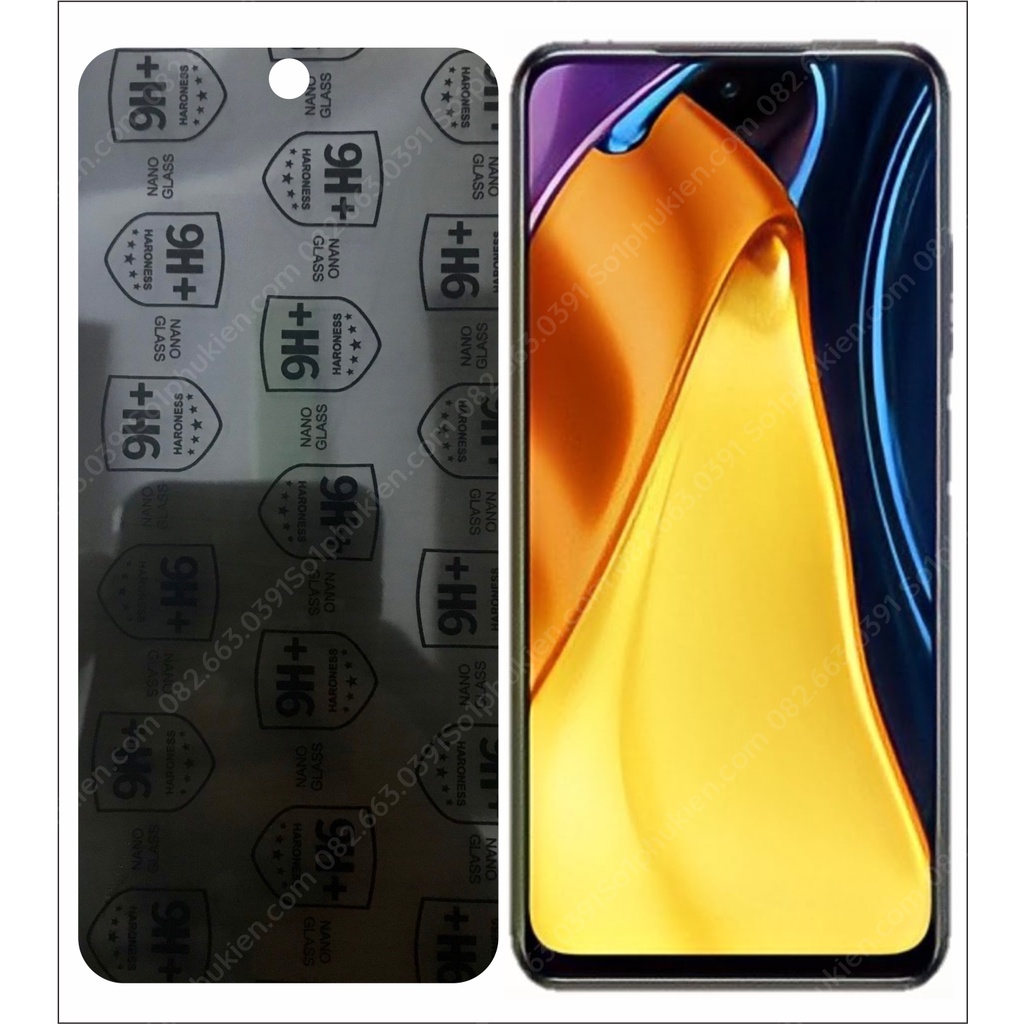 Dán cường lực chống nhìn trộm Xiaomi Poco M3 pro dẻo nano
