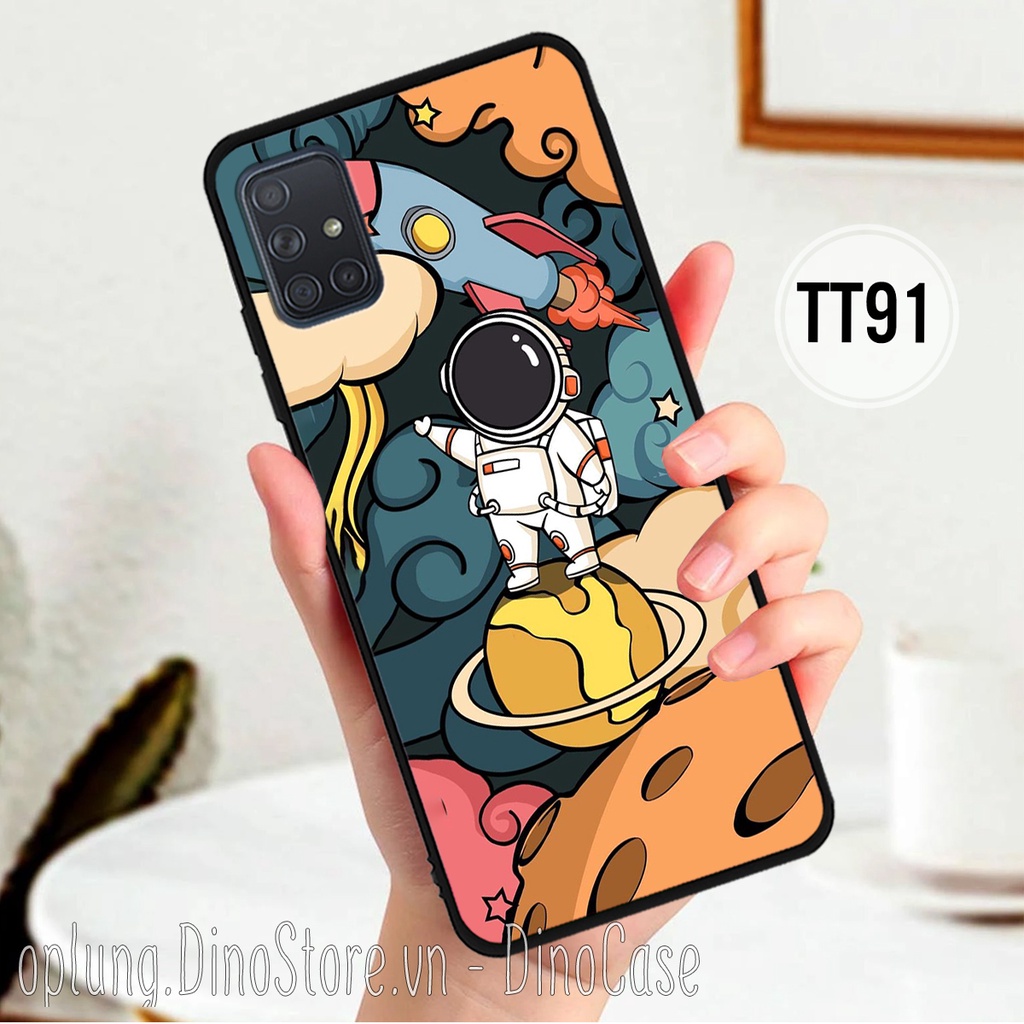 Ốp Samsung A31 / A51 - Samsung A71 - Samsung M51 - Ốp lưng bảo vệ camera chống bám bẩn in hình phi hành gia vũ trụ.