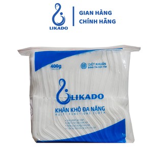 Khăn giấy khô đa năng Likado 400g (20x22)(1 gói) an toàn cho da không gây kích ứng