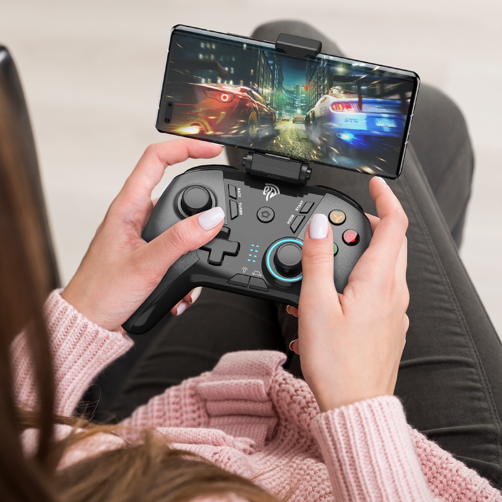 Giá đỡ điện thoại gắn tay cầm chơi game không dây EASYSMX ESM-9110 dáng đứng cao cấp