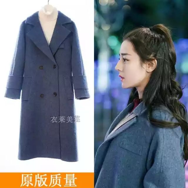Áo khoác dạ đại hàn giống Địch Lệ Nhiệt Ba