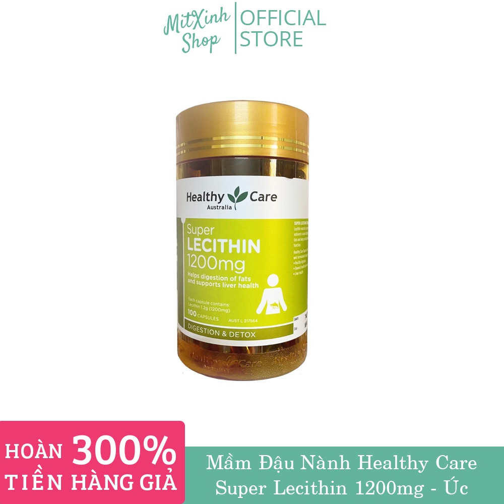 [MẪU MỚI] Mầm đậu nành healthy care super lecithin 1200mg tốt cho sinh lý nữ, mầm healthy care