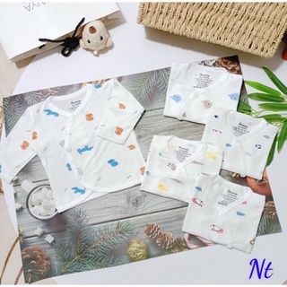 conbo 10 áo dài tay sơ sinh cho bé, áo dài tay thun lạnh cho bé (sỉ)