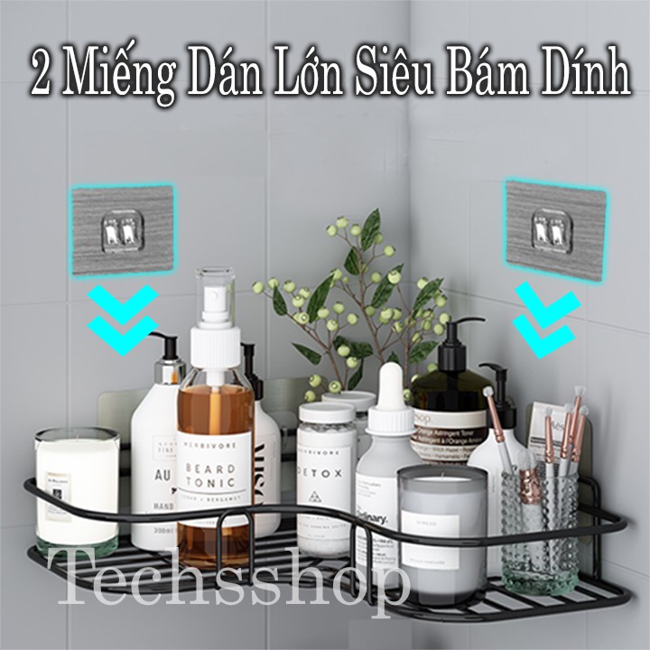 Kệ Góc Tường Để Đồ Phòng Tắm Bằng Kim Loại - Kệ Nhà Bếp Hình Tam Giác - Loại dán tường