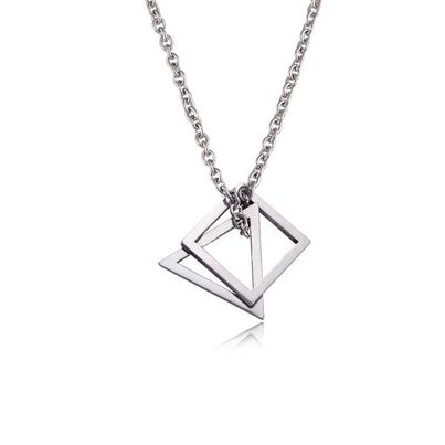 Dây Chuyền Doe68 Tam Giác Đôi Merin Accessories Màu Bạc- Vòng Cổ Đơn Giản Phong Cách Thép Titan Không GỈ - Doe68 Chain