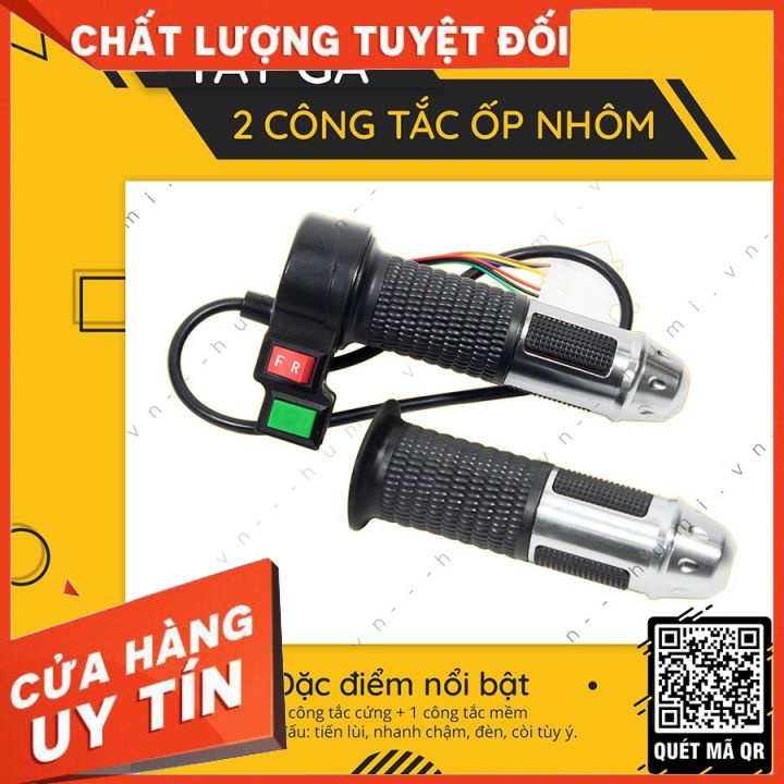 Tay Ga 🚛 Tay Ga Xe Điện 2 Công Tắc Tiến Lùi Đèn Còi Hàng Tốt
