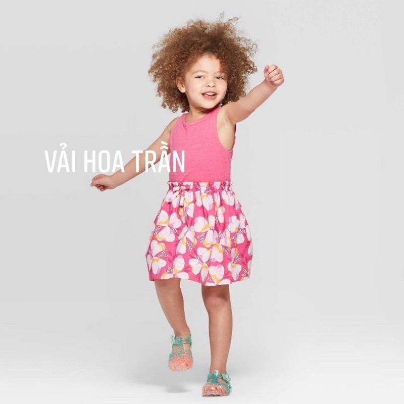 vải thô hoa nền hồng