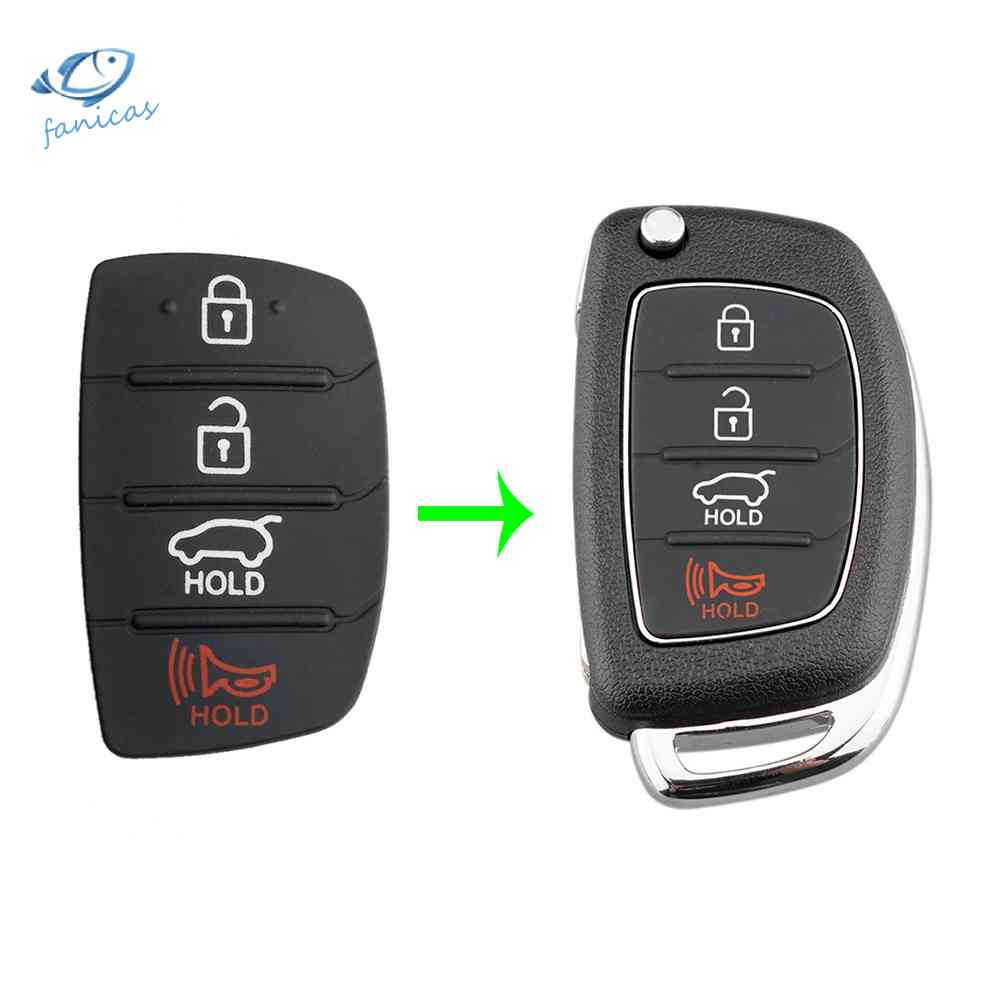 Vỏ ChìA KhóA ĐiềU KhiểN Từ Xa 4 NúT BấM Cho Hyundai