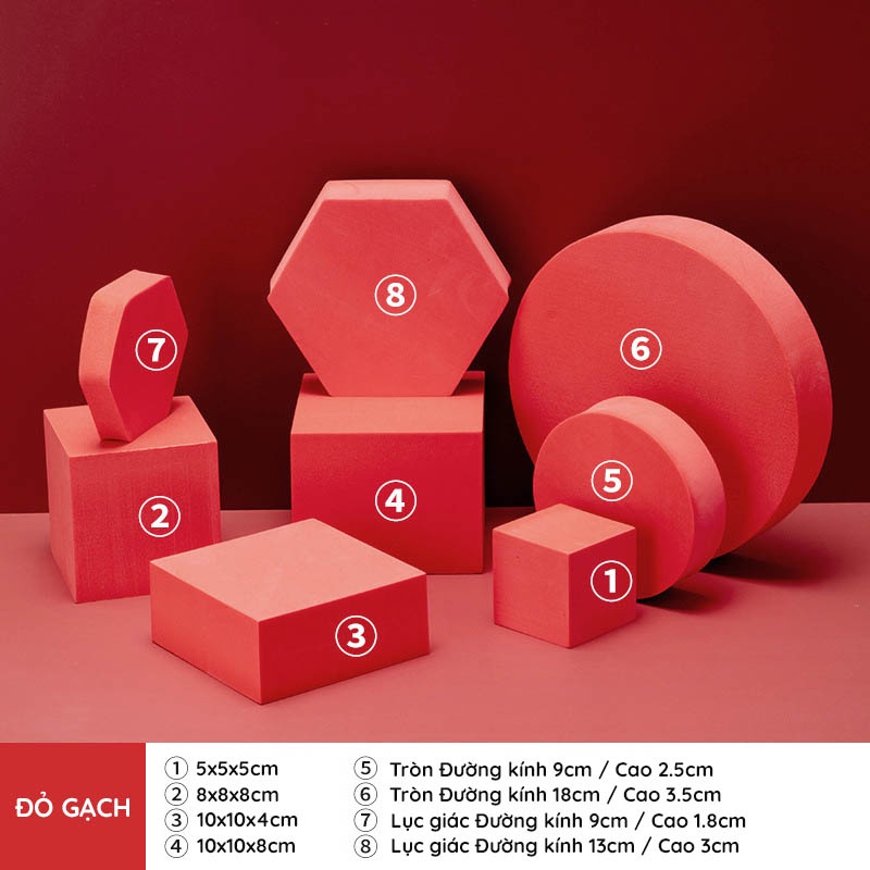 Khối hình học Nhiều Màu, nhiều kích thước dùng chụp ảnh sản phẩm P2