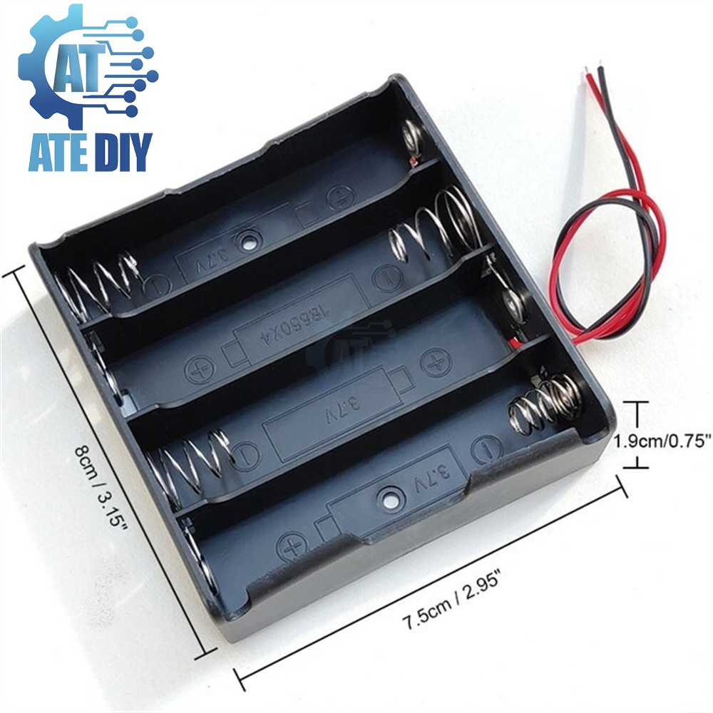 Đế pin 18650 có dây nối dài 1-4 cell nối tiếp