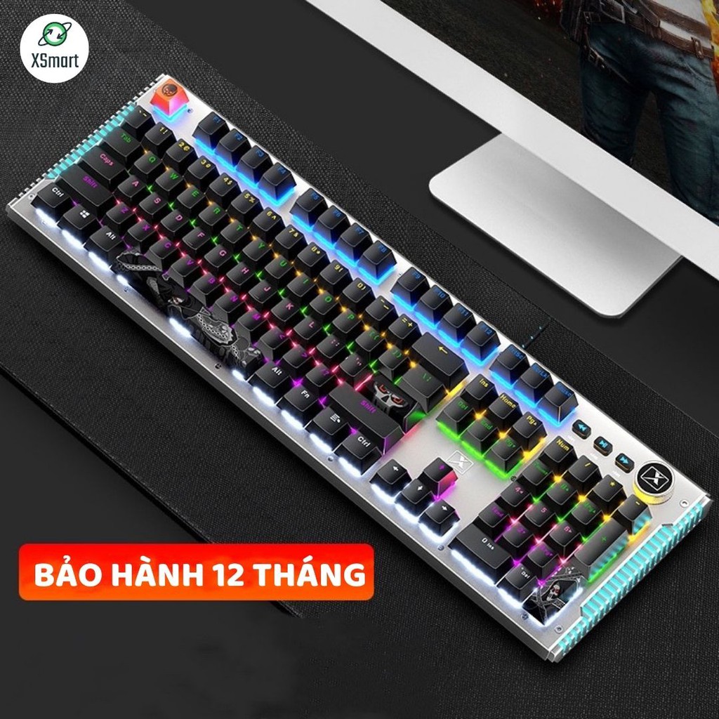 Bàn Phím Cơ Gaming Mẫu Mới K968 SUPER GAME 2021 Có 25 Chế Độ Led Đổi Màu Keycap Siêu Xịn, Tương Thích Máy Tính PC LAPTOP