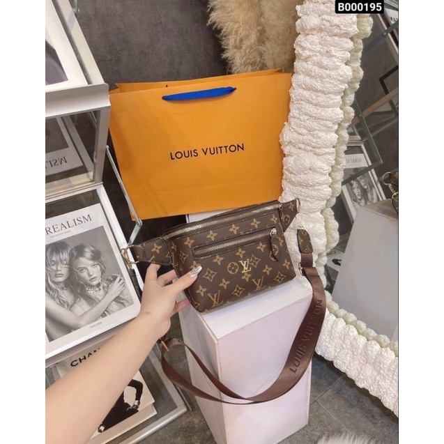 Túi đeo bụng lv dây dù bản to siêu hot về hàng