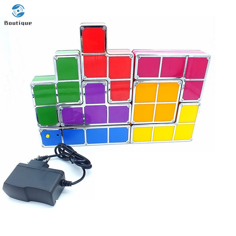 Đồ Chơi Lắp Ráp Mô Hình 7 Miếng Xếp Hình Tetris Có Đèn Led
