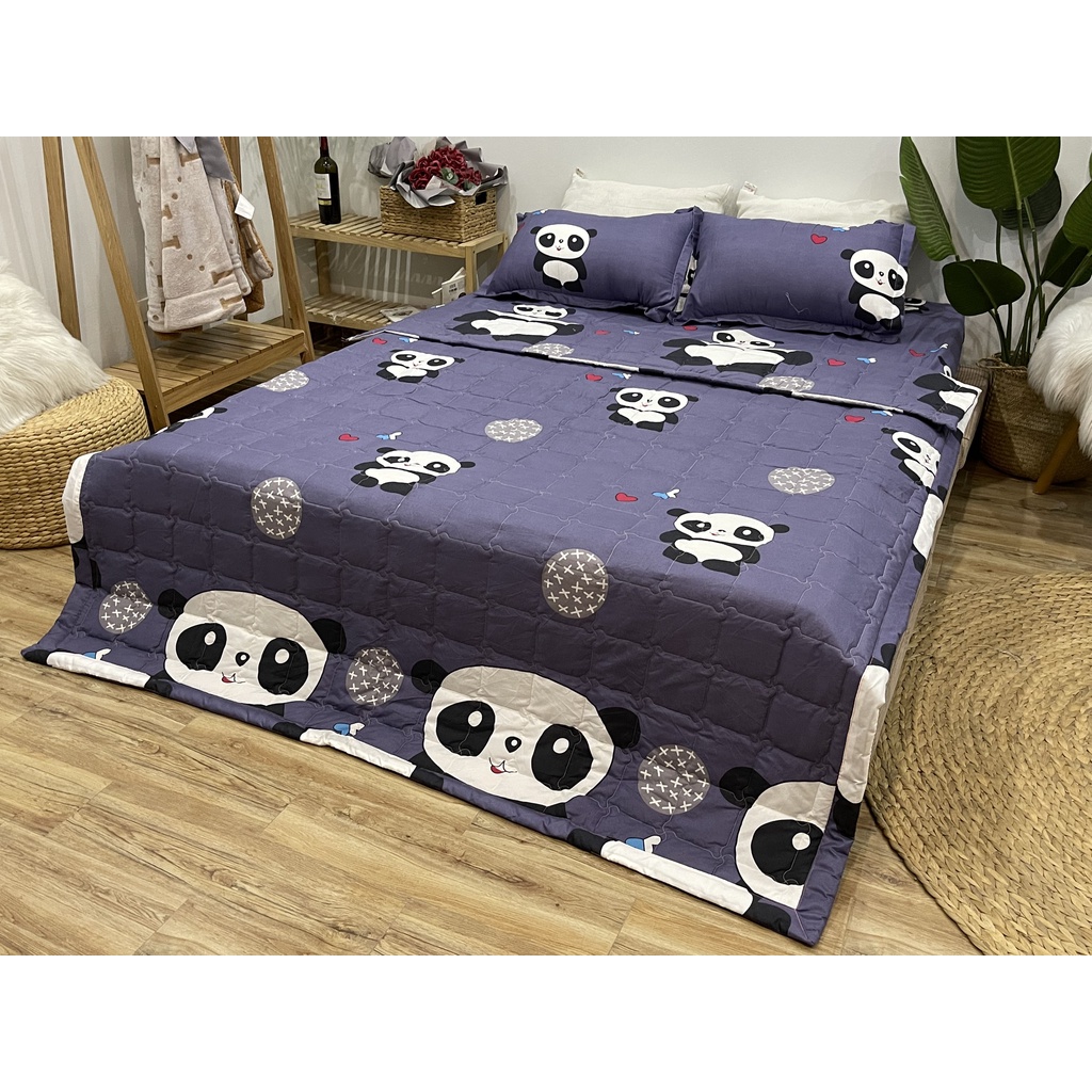 Set ga gối chăn hè chần bông 5 món Cotton poly Emmibedding Store