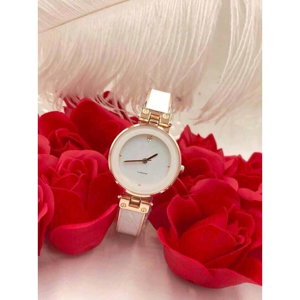 Đồng hồ + nữ + Thương hiệu AK - AK01 - Mặt tròn dây kim loại