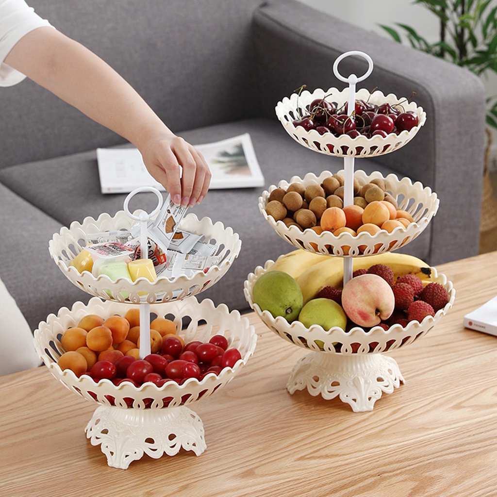 Khay Đựng Nước Hoa / Đồ Ăn Vặt 2 Tầng Rỗng Trang Trí Phòng Tắm Quầy Barer Bắc Âu