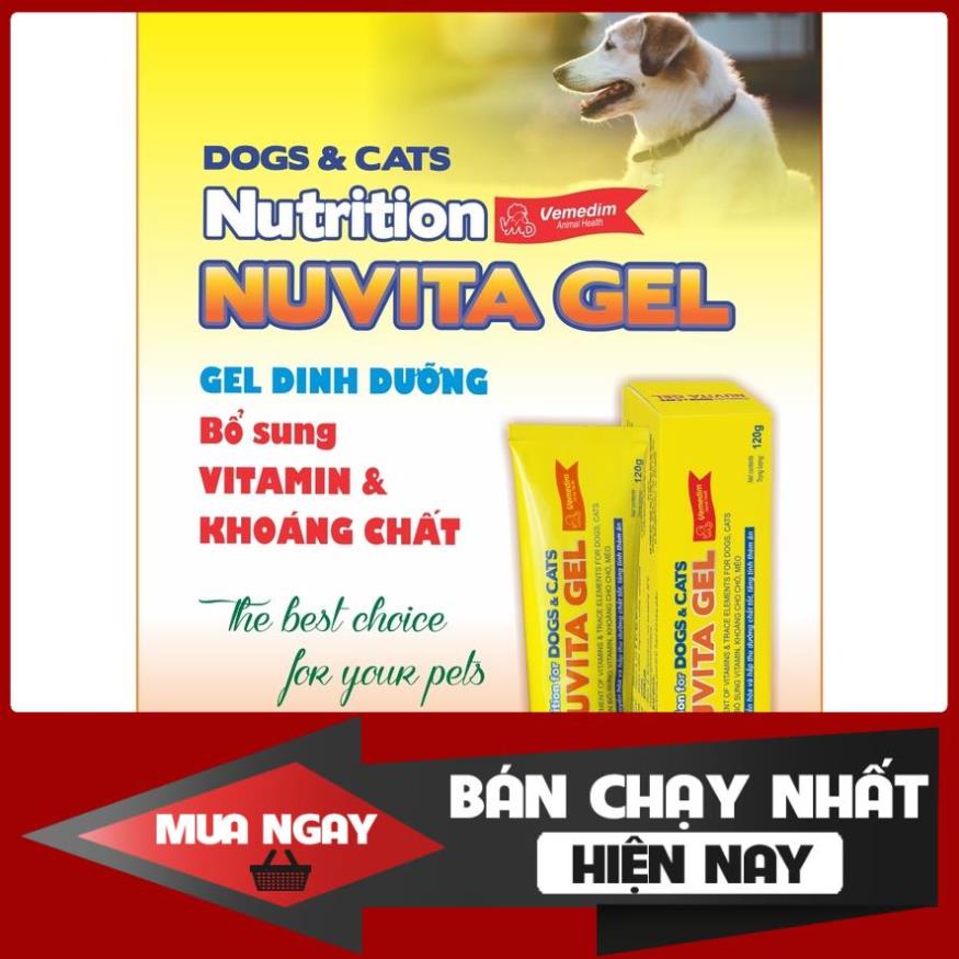 Gel dinh dưỡng chó chó mèo Nuvita 120g