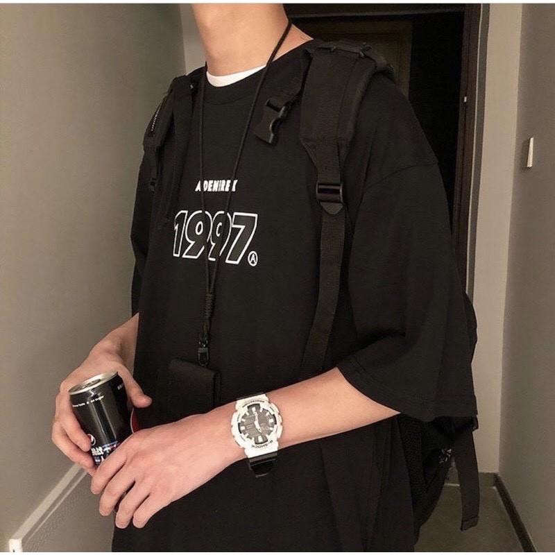 Áo thun nam nữ unisex tay lỡ phông form rộng 1997 teen cổ tròn oversize cotton giá rẻ màu đen trắng tee pull freesize | BigBuy360 - bigbuy360.vn