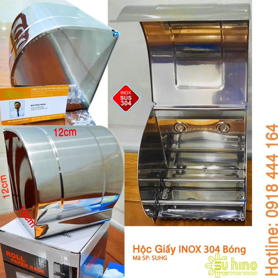 Hộp đựng giấy vệ sinh_12 tháng bảo hành_Loại kín che chắn nước_SUHINO HG10J