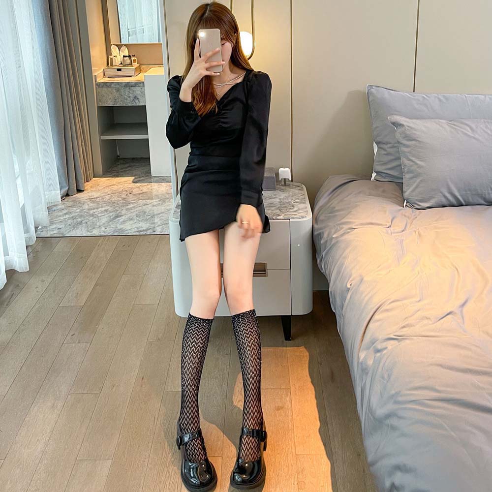 Vớ Lưới Nylon Co Giãn Đính Nơ Phong Cách Hàn Quốc Cho Nữ