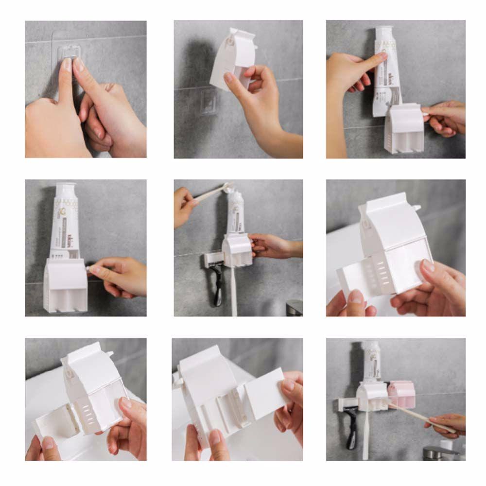Giá Đỡ Bàn Chải Đánh Răng / Dao Cạo Râu 3 Trong 1 Tiết Kiệm Không Gian