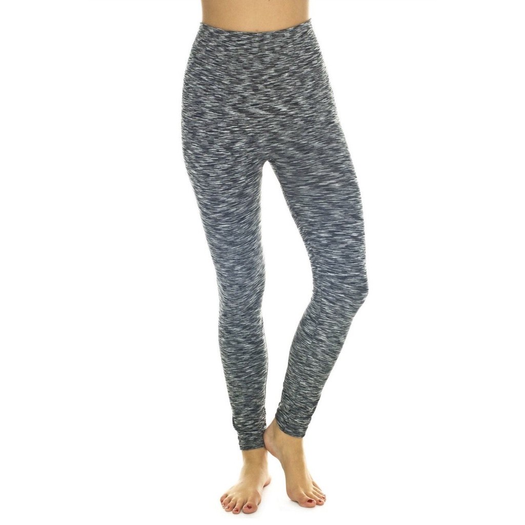 Quần legging lưng cao tập gym 90 Degree muối tiêu