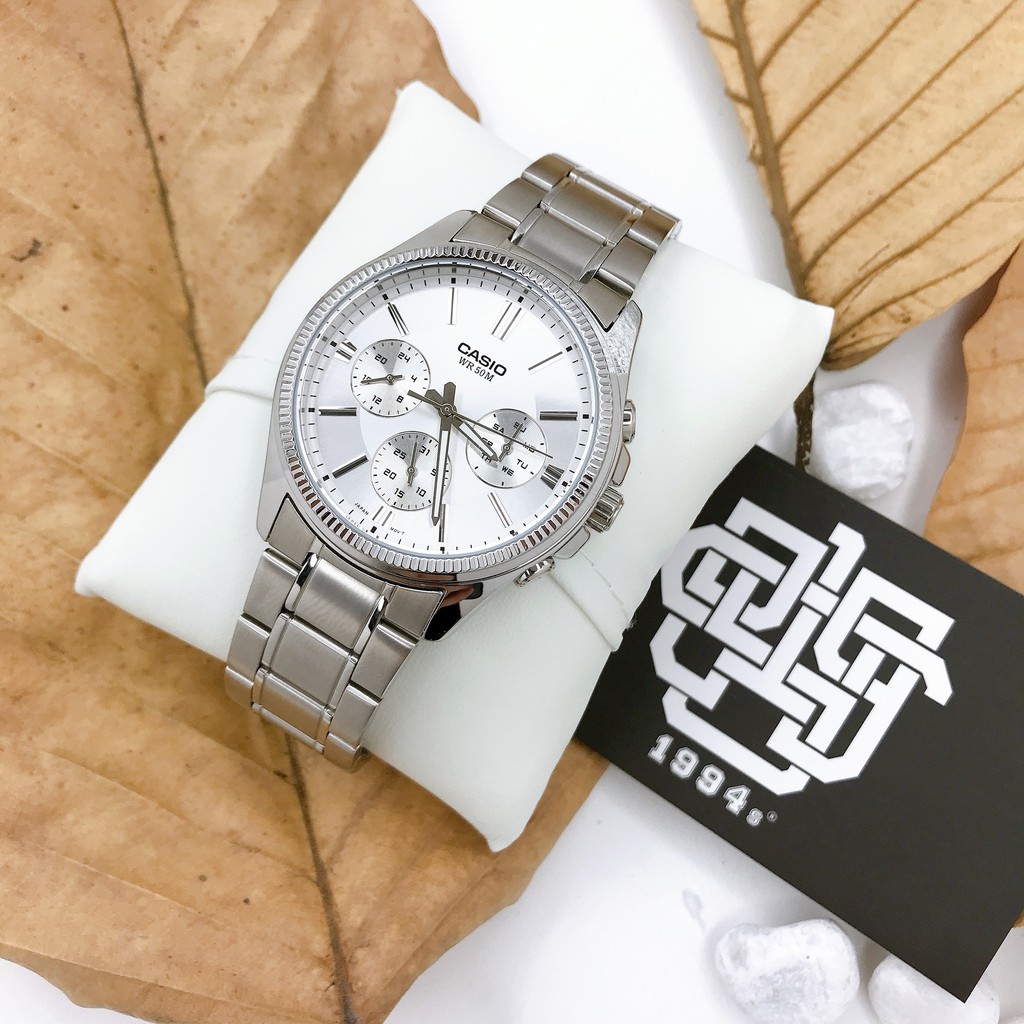Đồng hồ nam Casio MTP-1375 / MTP-1375D-7A dây thép chính hãng