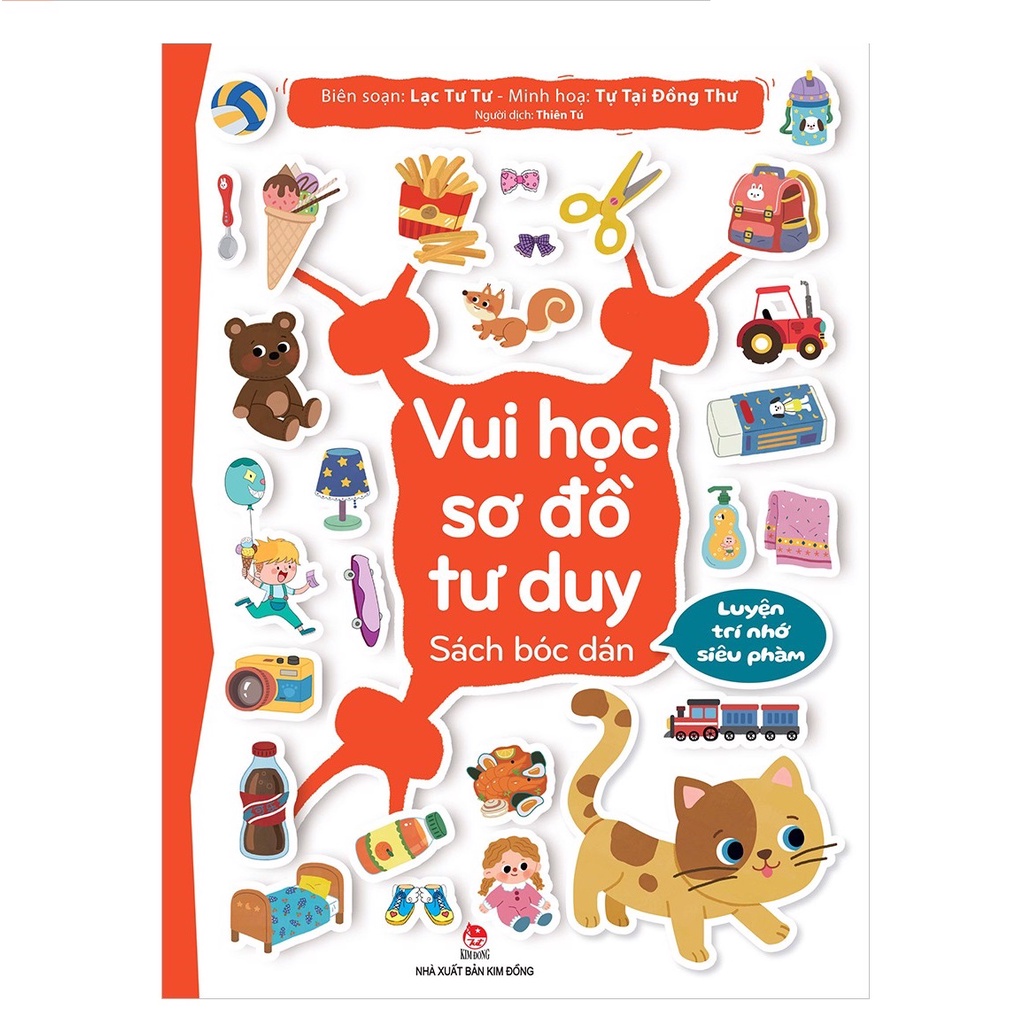 Sách -Vui Học Sơ Đồ Tư Duy - Luyện Trí Nhớ Siêu Phàm - Sách Bóc Dán - 8935244870565