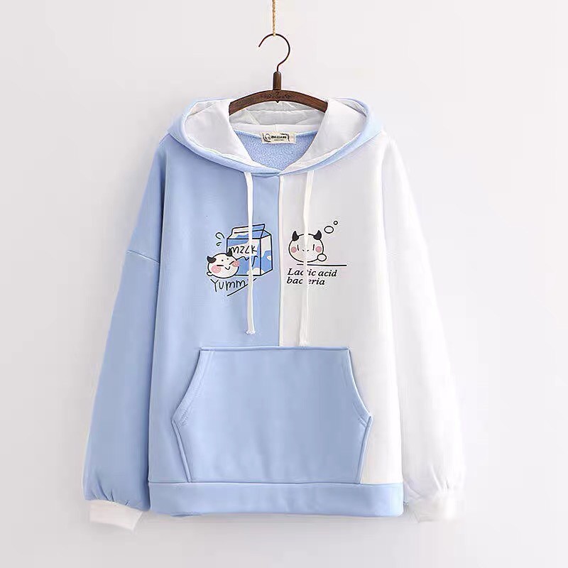 Áo Hoodie Nữ Chất Vải Nỉ Poly Hàng Freesize 1 Cỡ Form Dáng Rộng Dưới 65kg Mặc Vừa (Mèo Hộp Sữa) | BigBuy360 - bigbuy360.vn