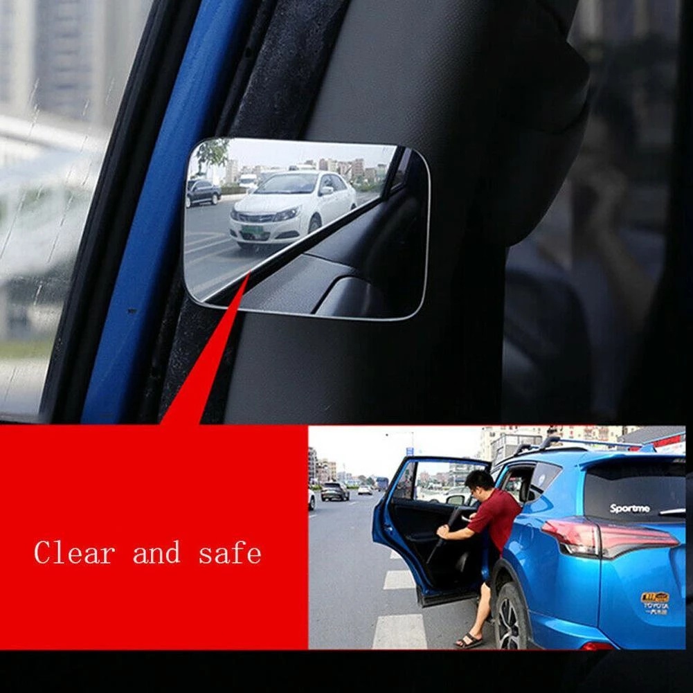 Gương Cầu Lồi / Gương Chiếu Hậu HD Không Khung Xoay 360 Độ Tùy Chỉnh Điểm Mù Cho Xe Hơi