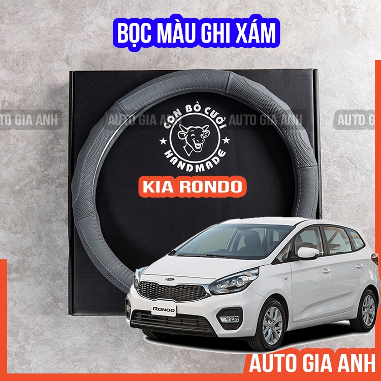 Bọc vô lăng ô tô da cừu cao cấp Gia Anh cho KIA Rondo ôm khít vô lăng an toàn khi lái xe bảo hành 24 tháng