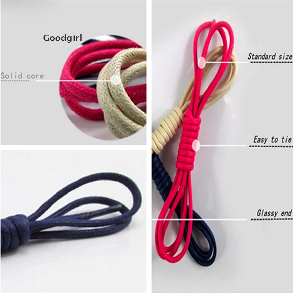 Goodgirl Dây giày da sáp tròn nhiều màu sắc 27.6 VN