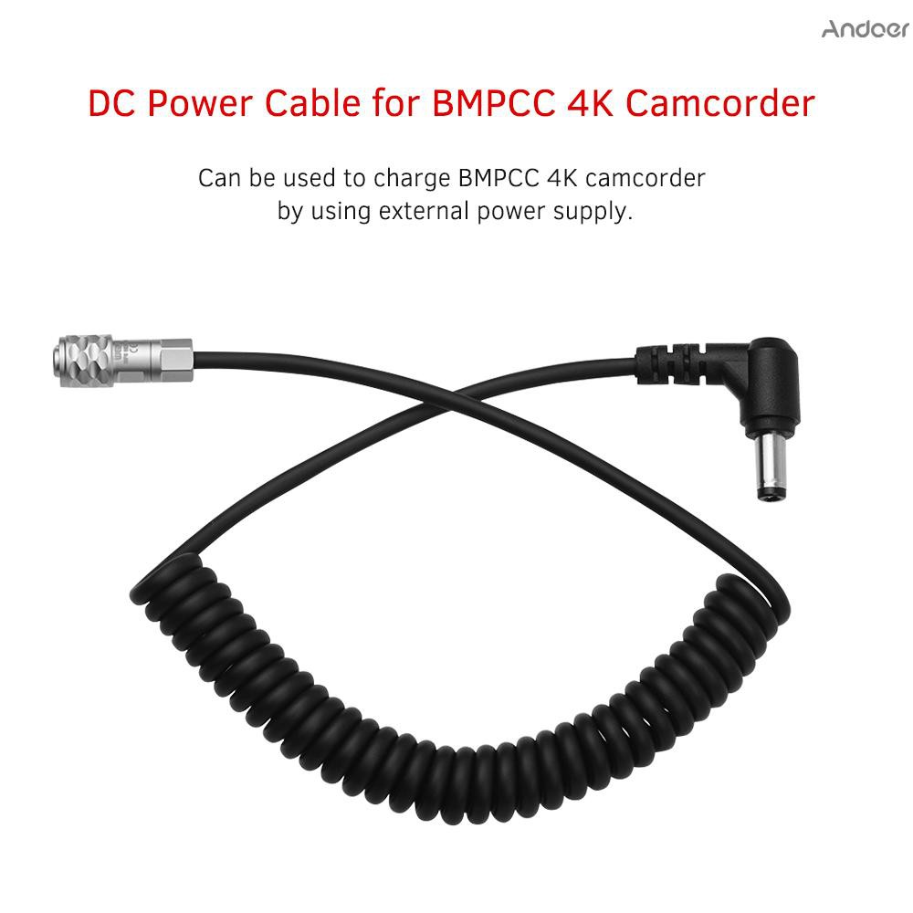 【♥♥  】Andoer Blackmagic Pocket Cinema Camera 4K (BMPCC 4K) Camcorder Locking DC Power Cable Wire