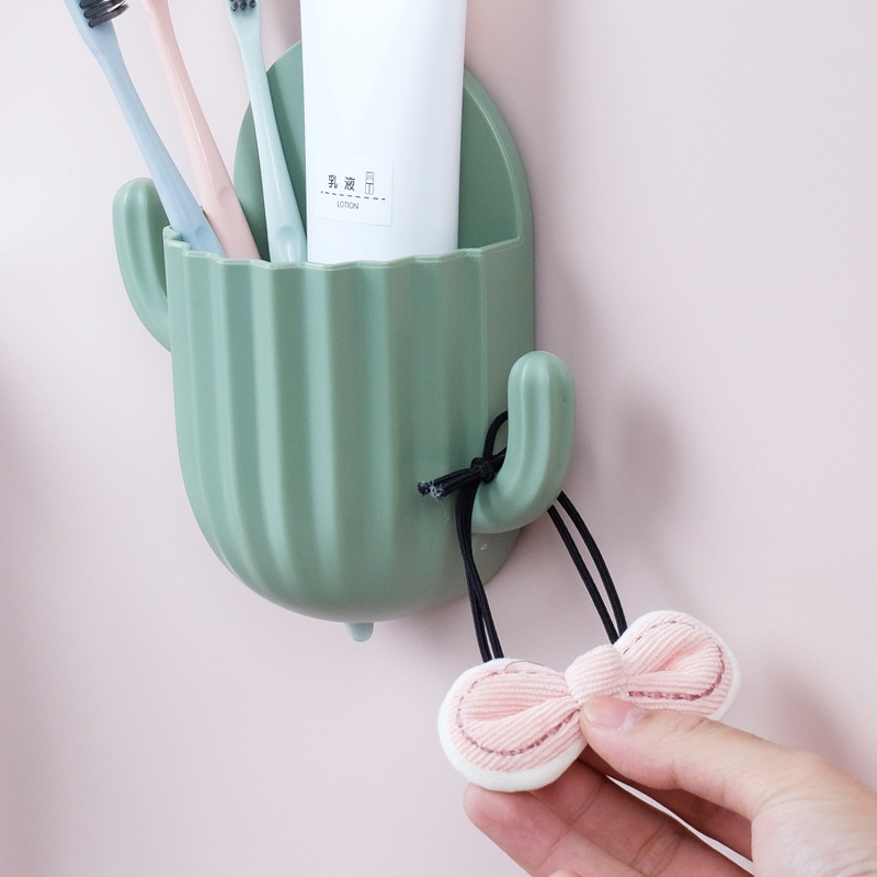 kệ để đồ trang điểm, kệ treo nhà tắm hình xương rồng, giá treo bàn chải đánh răng, remote, điên thoại…