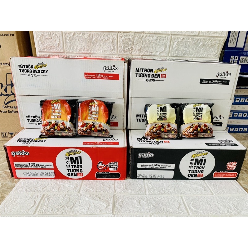 MÌ TRỘN TƯƠNG ĐEN KORENO thùng 20 gói x 78g [DATE MỚI NHẤT]