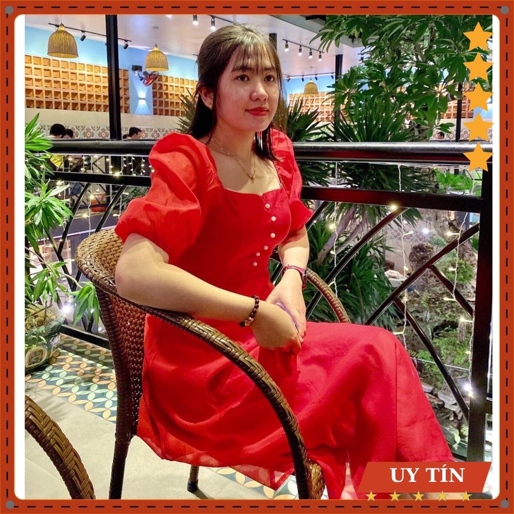 Đầm tay bồng cổ vuông công chúa Eva_home_fashion | BigBuy360 - bigbuy360.vn