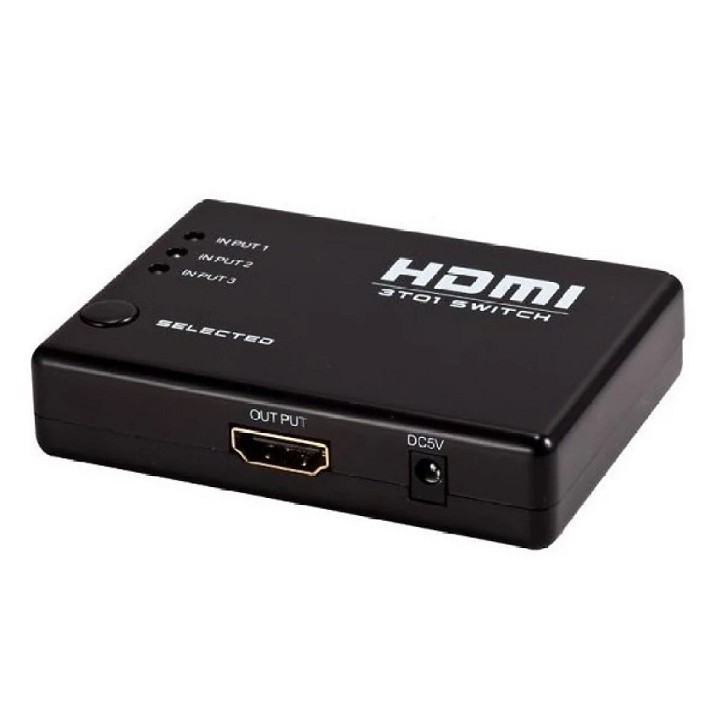 Bộ gộp HDMI 3 vào 1 ra - Gộp HDMI 3 ra 1 - HDMI 3 in 1 out - Gộp tín hiệu HDMI 3 vào 1 ra