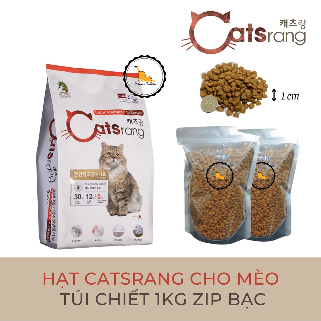 HẠT CATSRANG CHO MÈO CON VÀ MÈO TRƯỞNG THÀNH GÓI MỘT CÂN