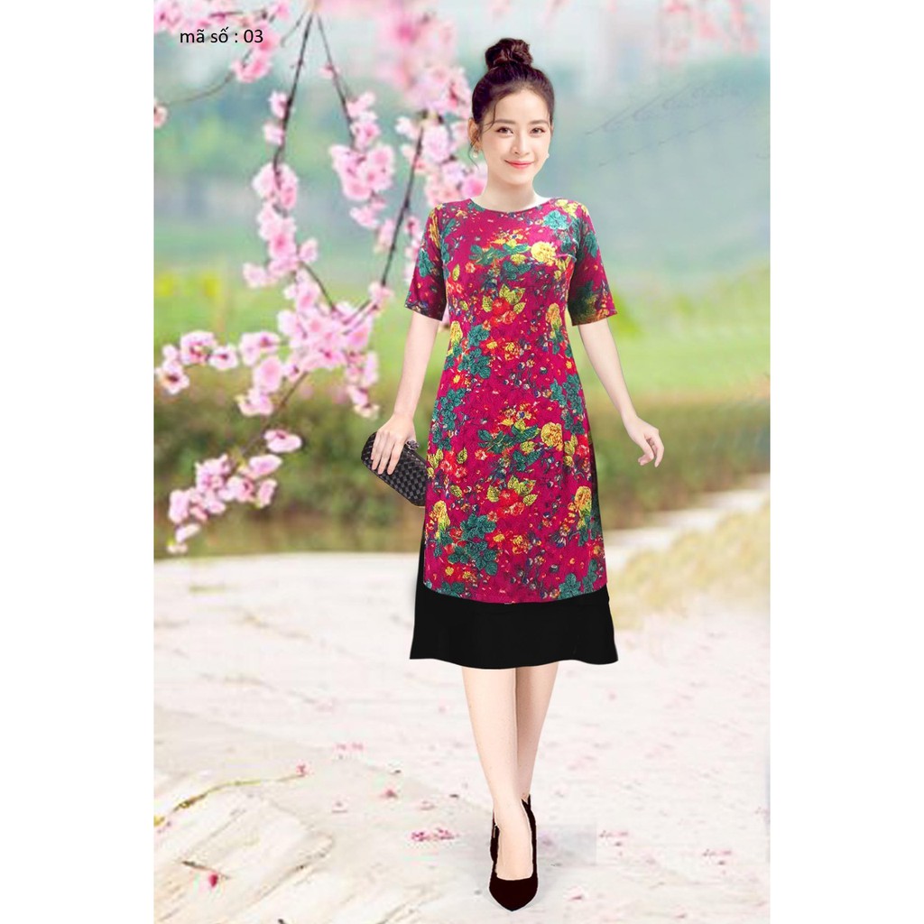 GIÁ XƯỞNG - Áo dài cách tân gấm thun