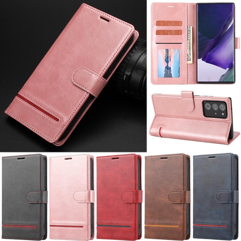 Ốp Lưng Điện Thoại Dạng Ví Da Lật Sang Trọng Dành Cho Samsung Galaxy S10 Plus S9 Plus S7 Edge Note 10+ S9+ S8+
