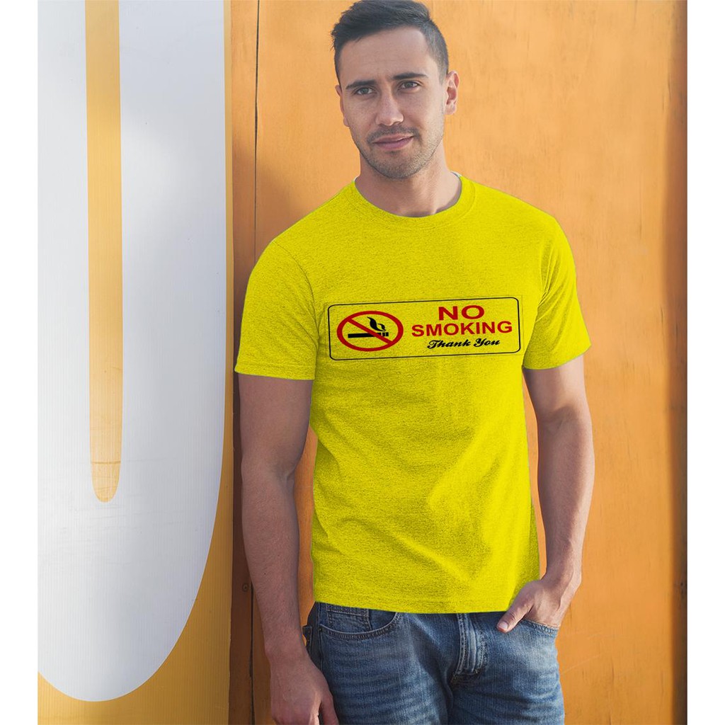 Áo thun in hình Biển báo cấm hút thuốc màu đỏ