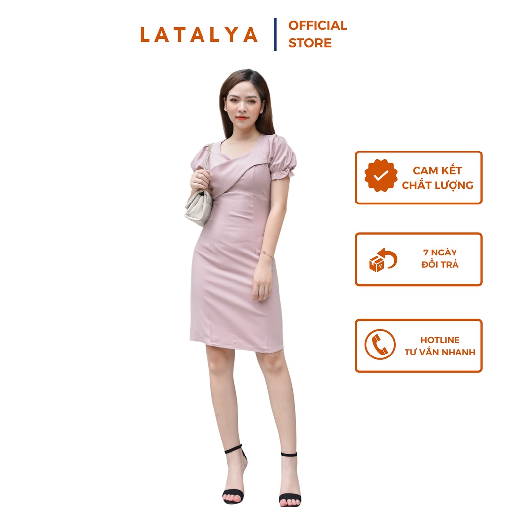 Đầm Công Sở Trẻ Trung LATALYA Cao Cấp Sang Trọng LV22 Hot Trend Mới Nhất