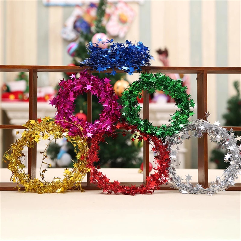 Dây đèn LED 7.5m trang trí cây thông Noel/ gia đình hình ngôi sao 5 cánh tiện dụng